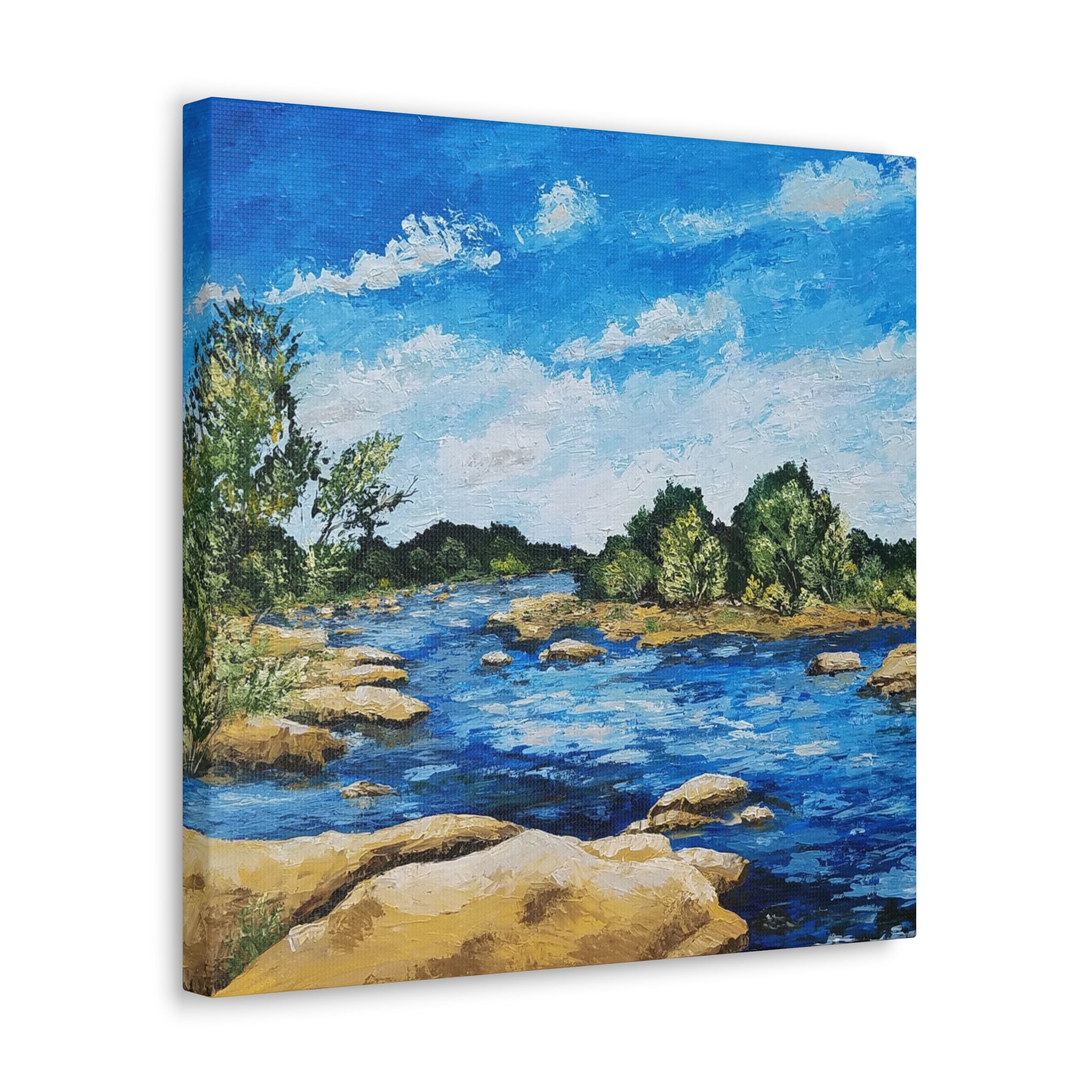 Pony Pasture on the James River | Canvas Art Print