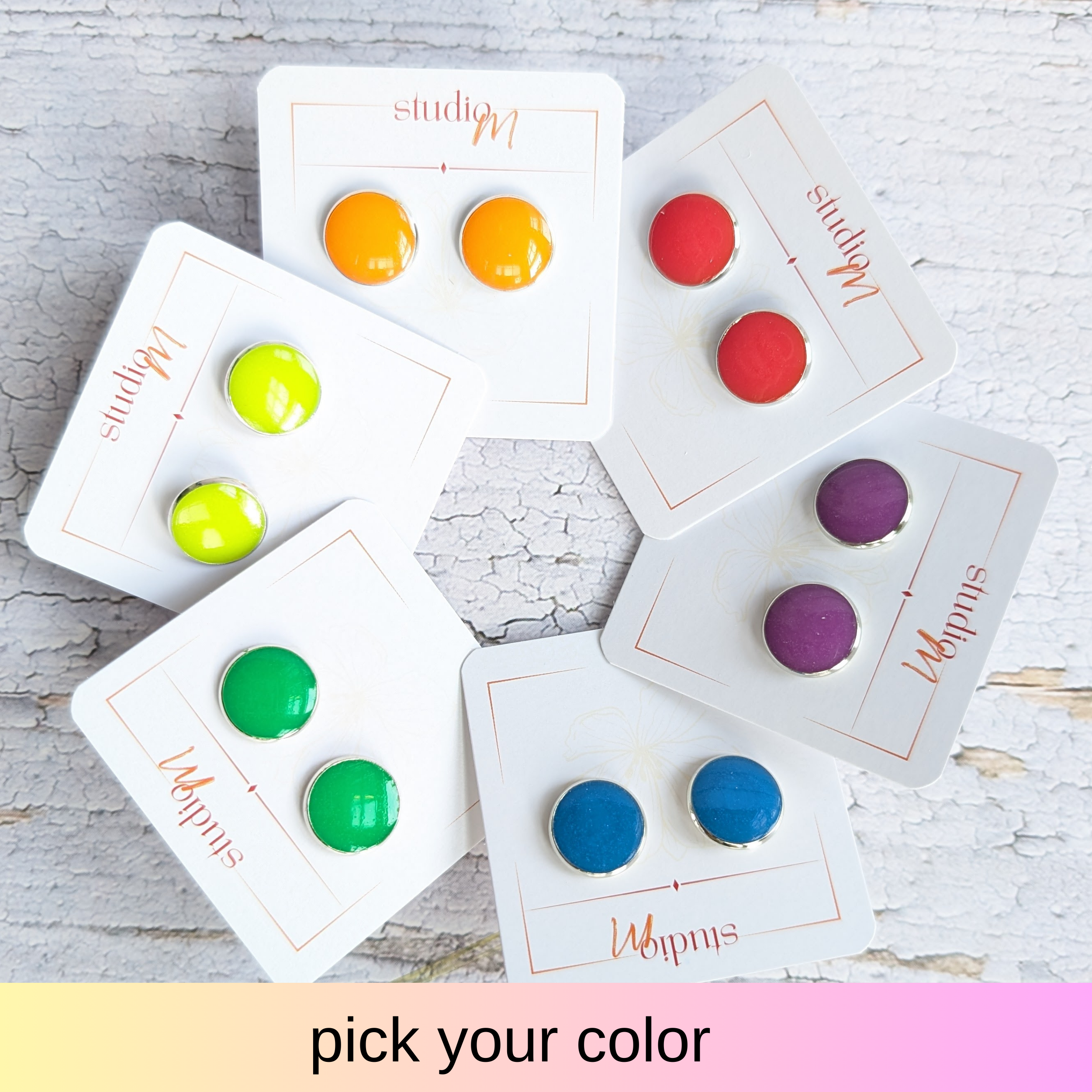 Neon Glow Studs