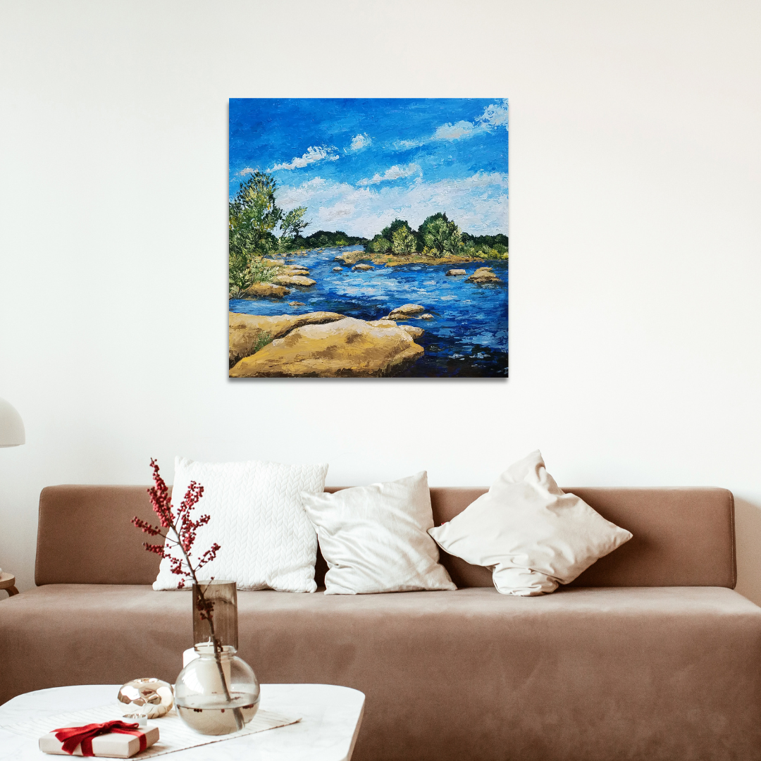 Pony Pasture on the James River | Canvas Art Print