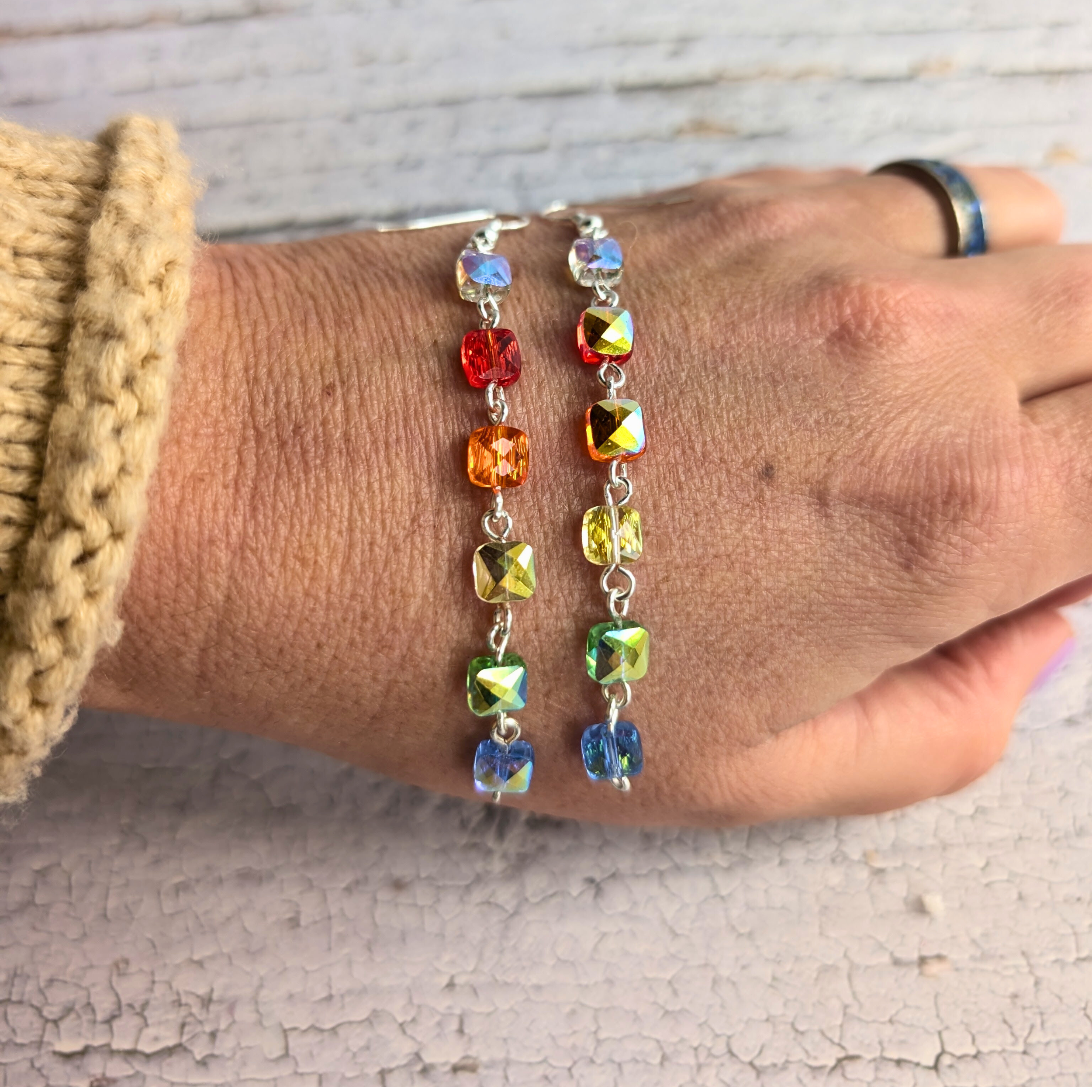 Crystal Rainbow Earrings