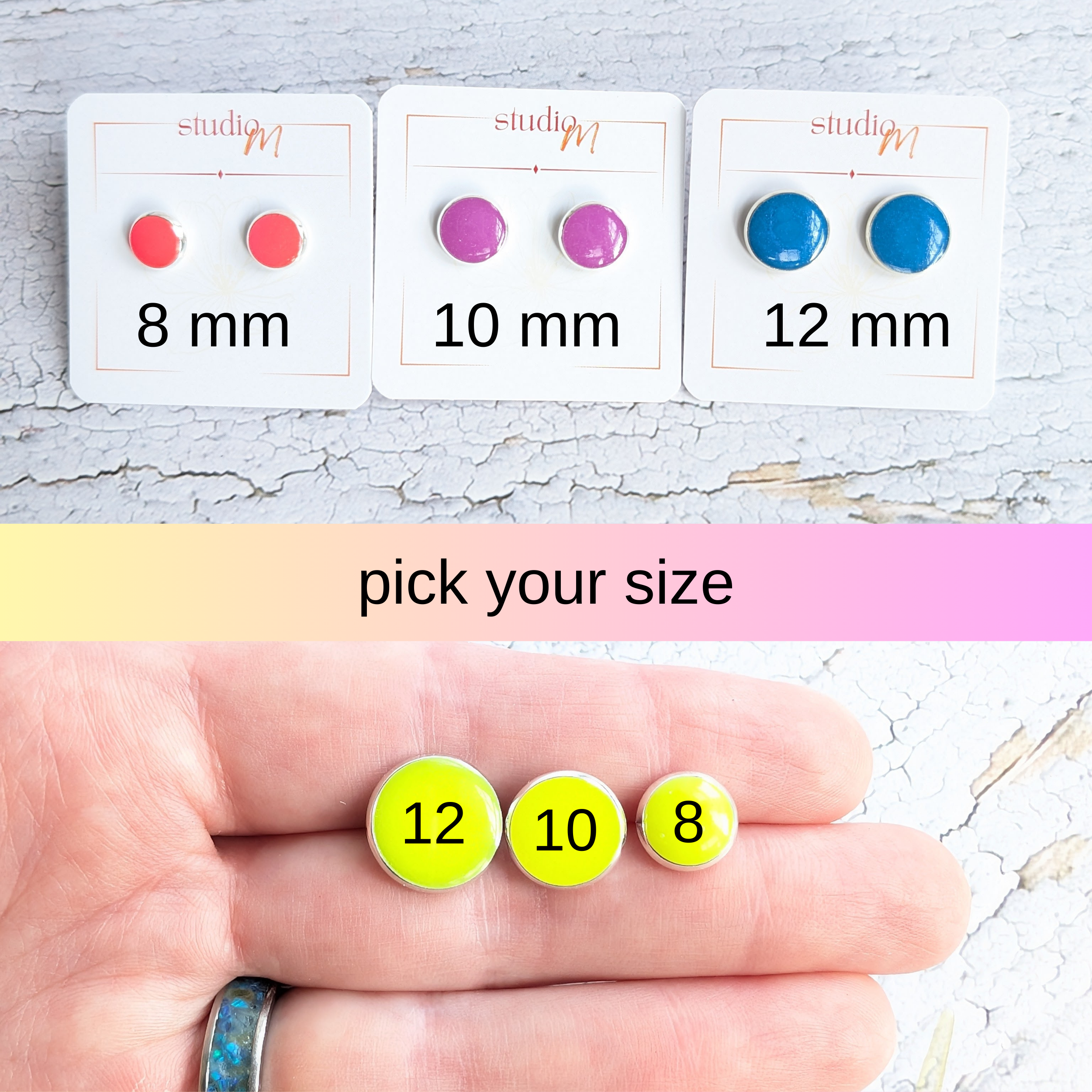 Neon Glow Studs