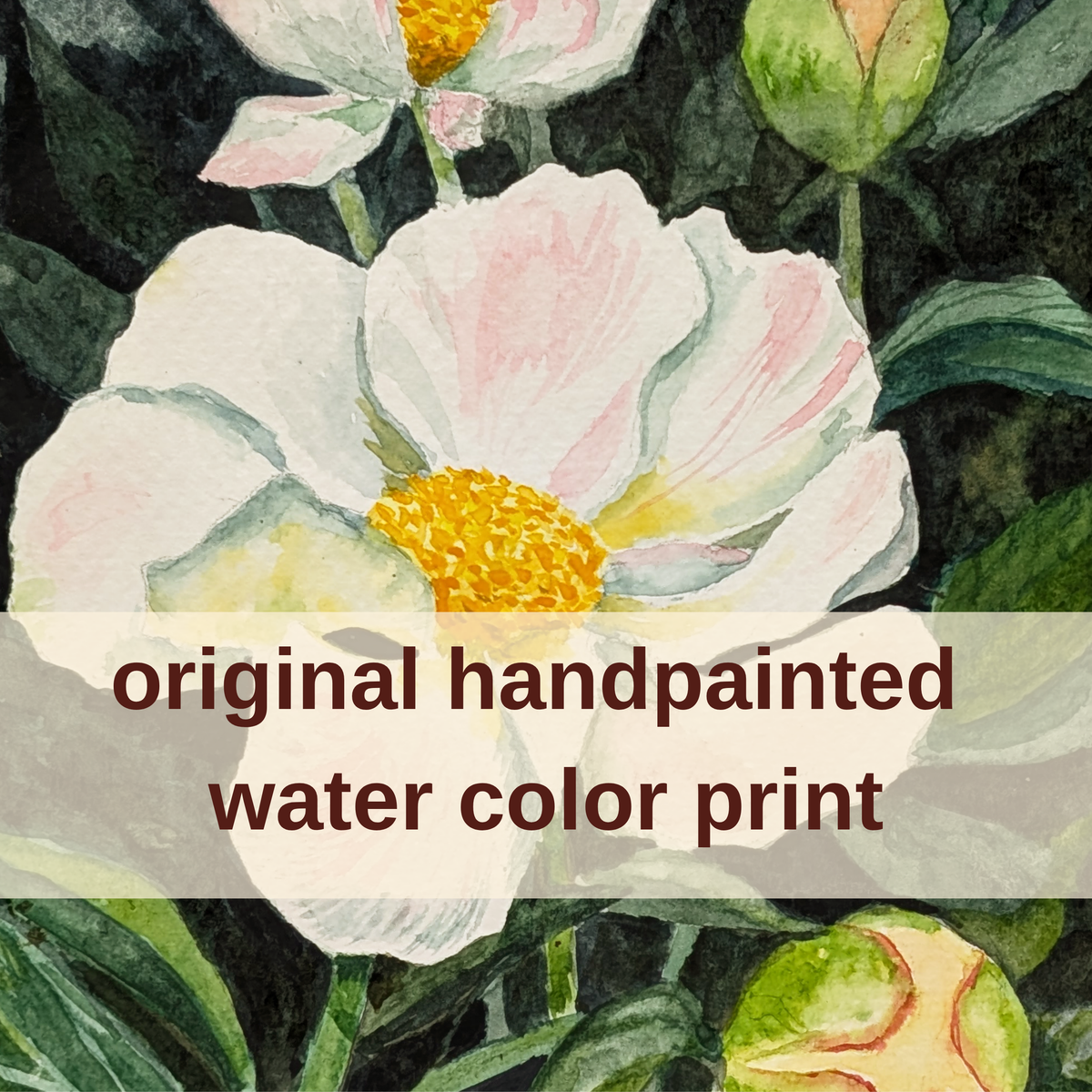 Peony Watercolor Spiral Notebook