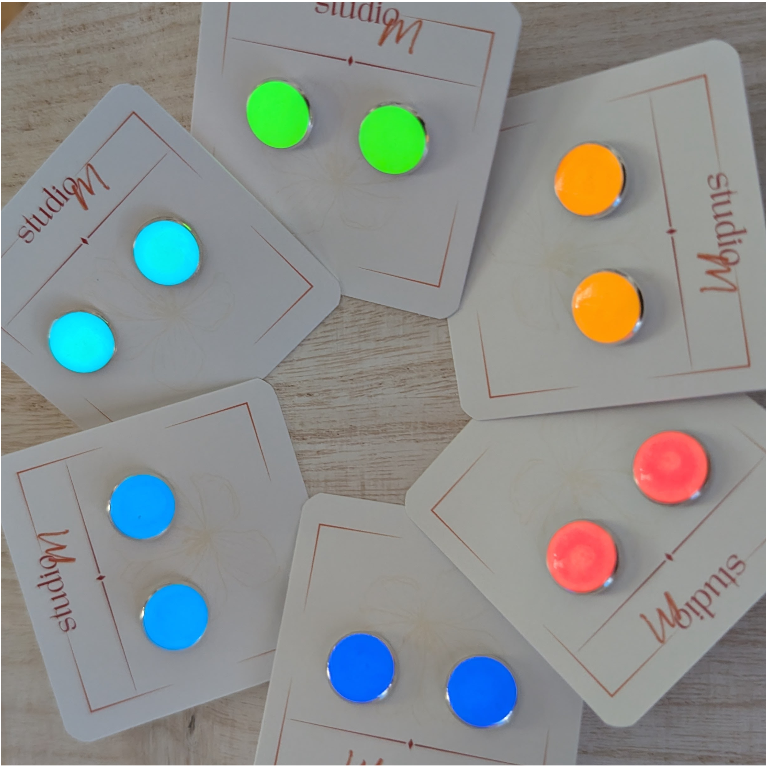 Neon Glow Studs