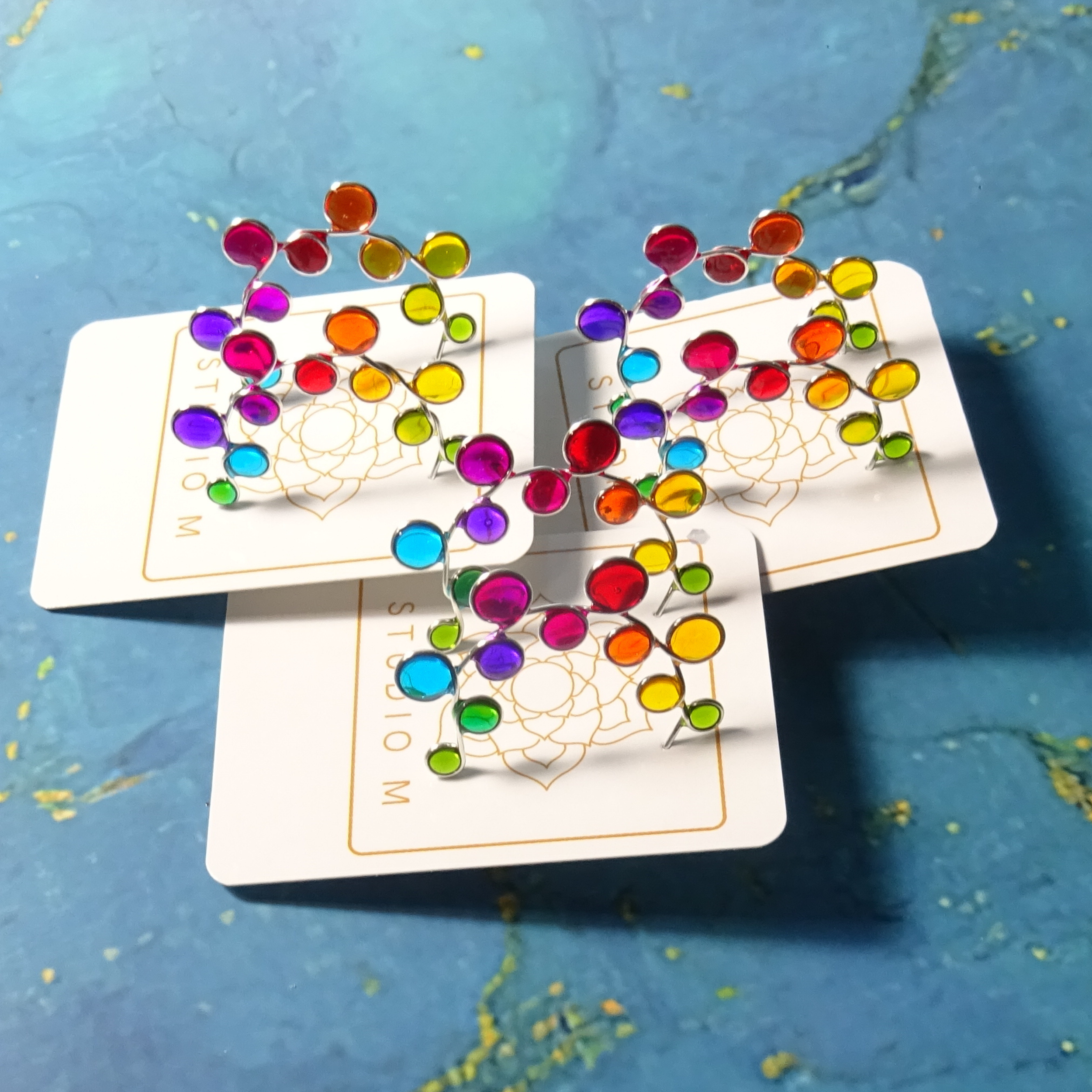 Rainbow Hoop Earrings