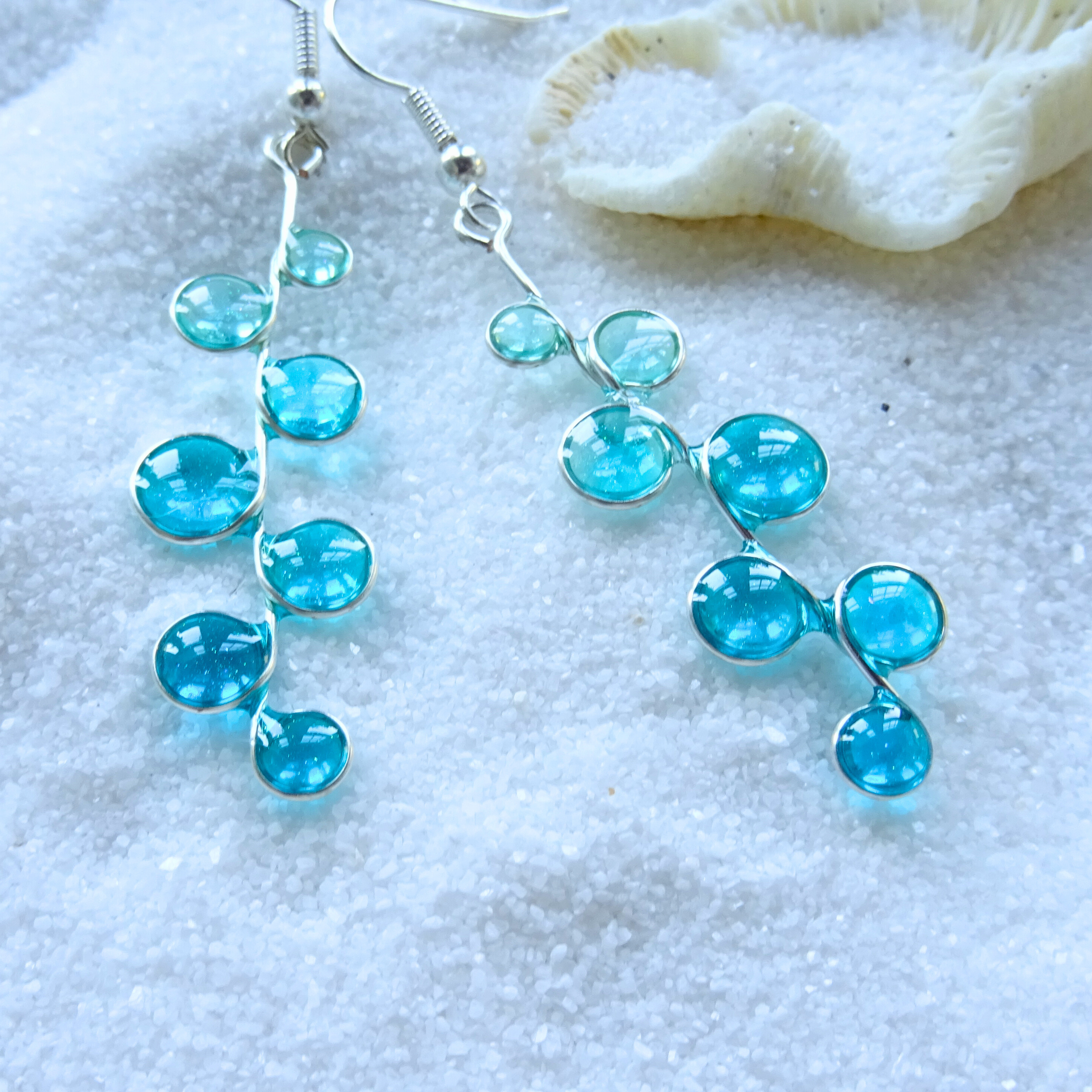 Teal Gradient Earrings