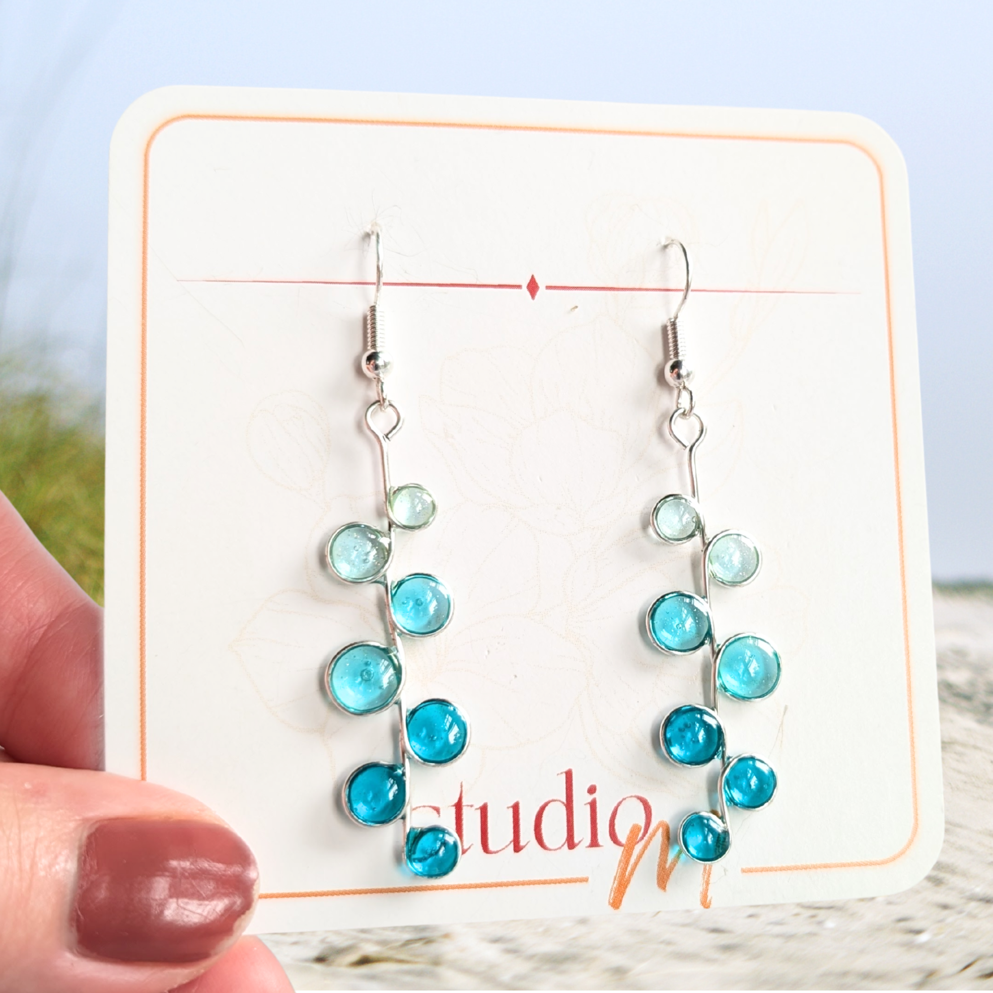 Teal Gradient Earrings