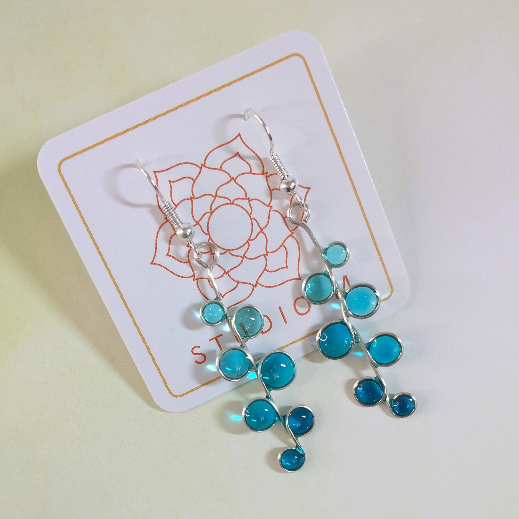 Teal Gradient Earrings