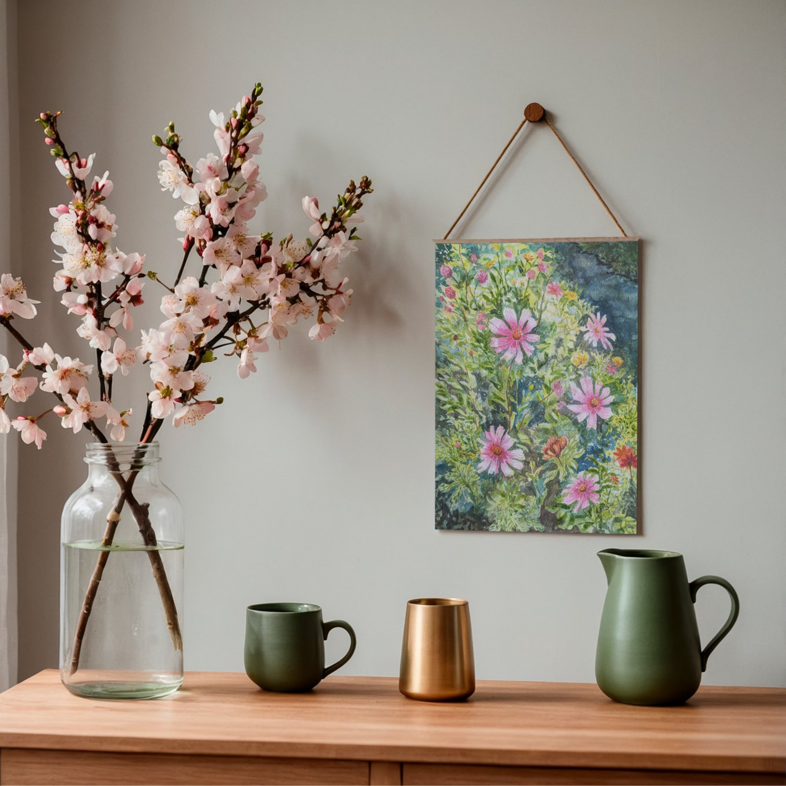 Wild Summer Garden – Floral Watercolor Art Print