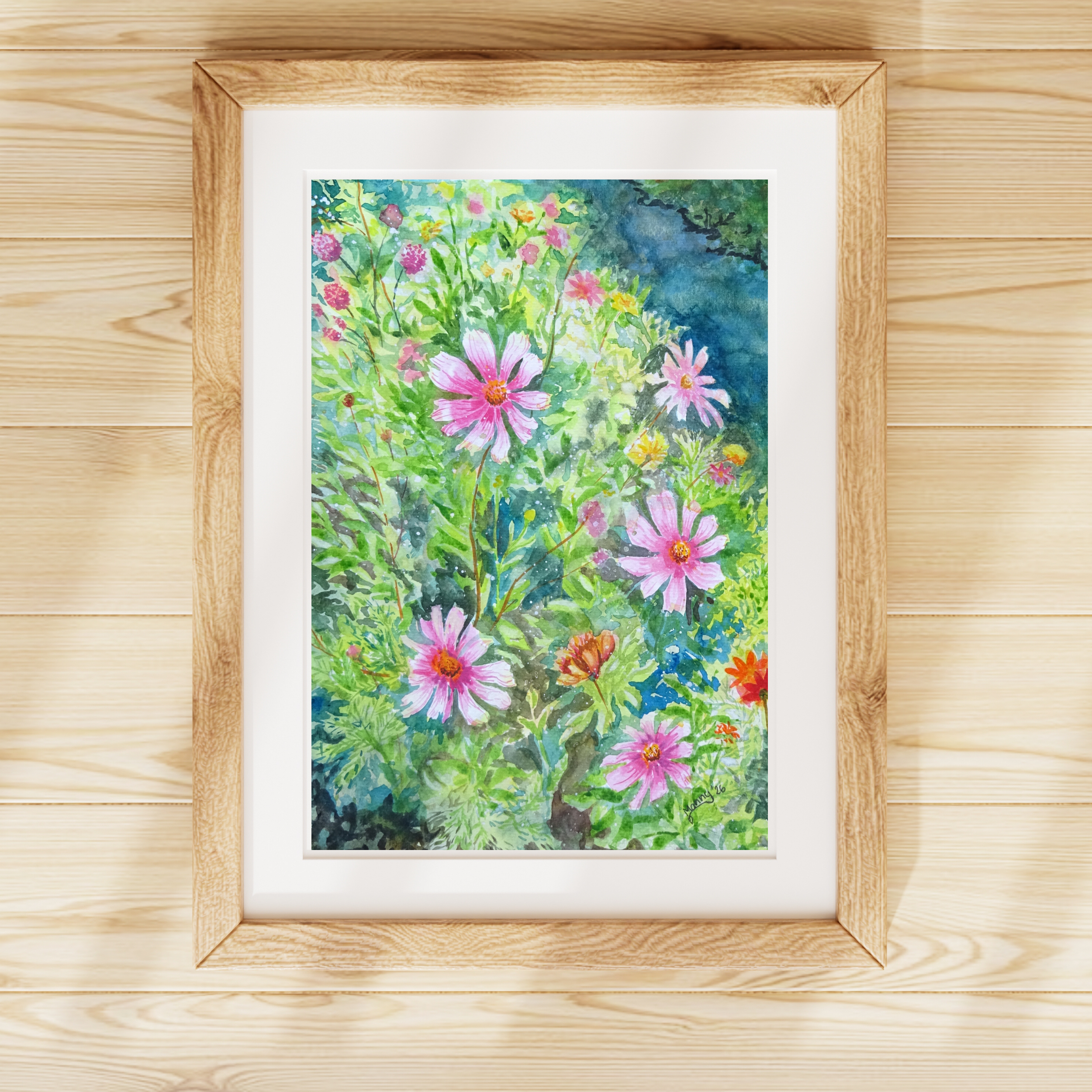 Wild Summer Garden – Floral Watercolor Art Print