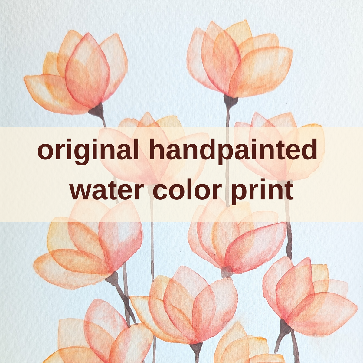Peachy Floral Watercolor Spiral Notebook