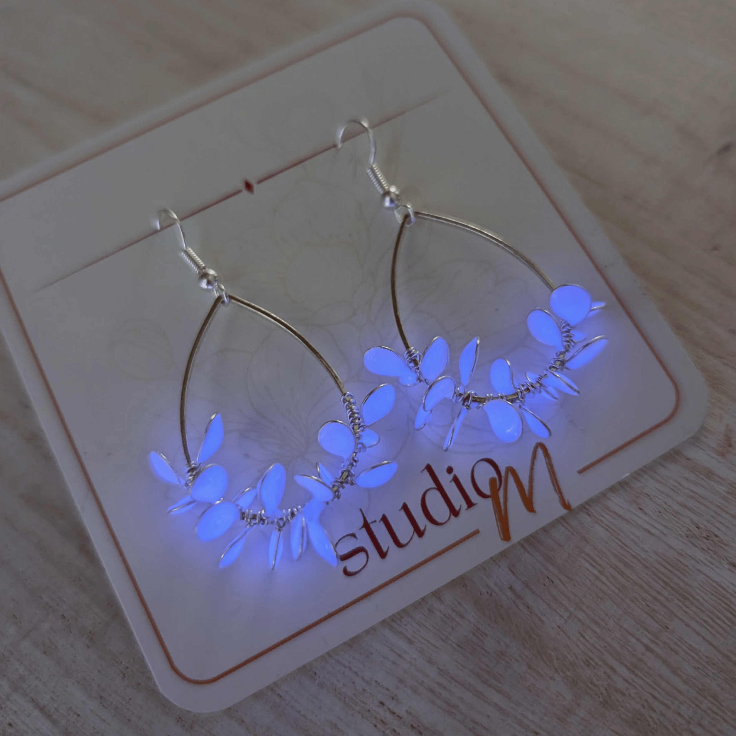 Pink Glow Petal Earrings