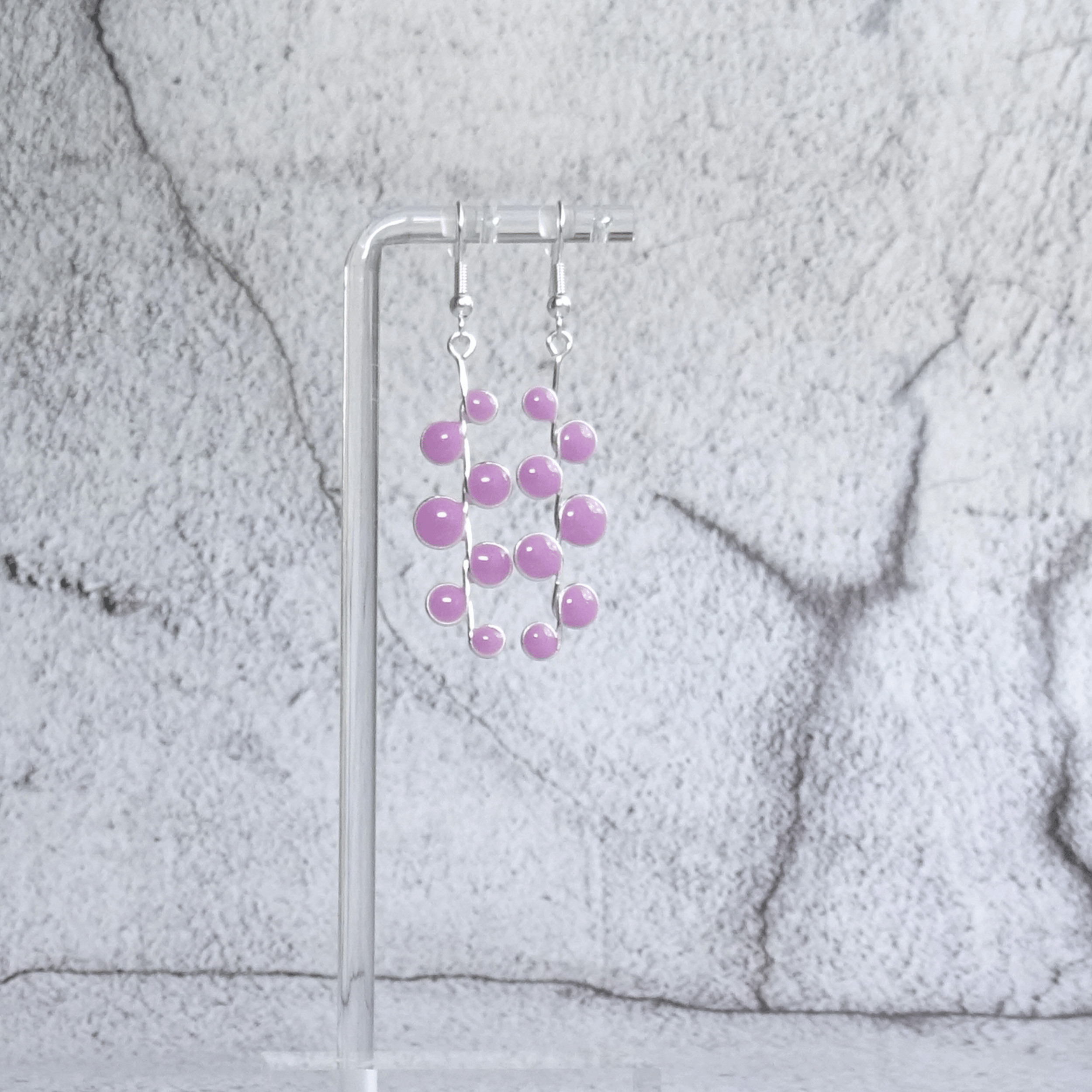 Glow in the Dark Violet Resin Earrings