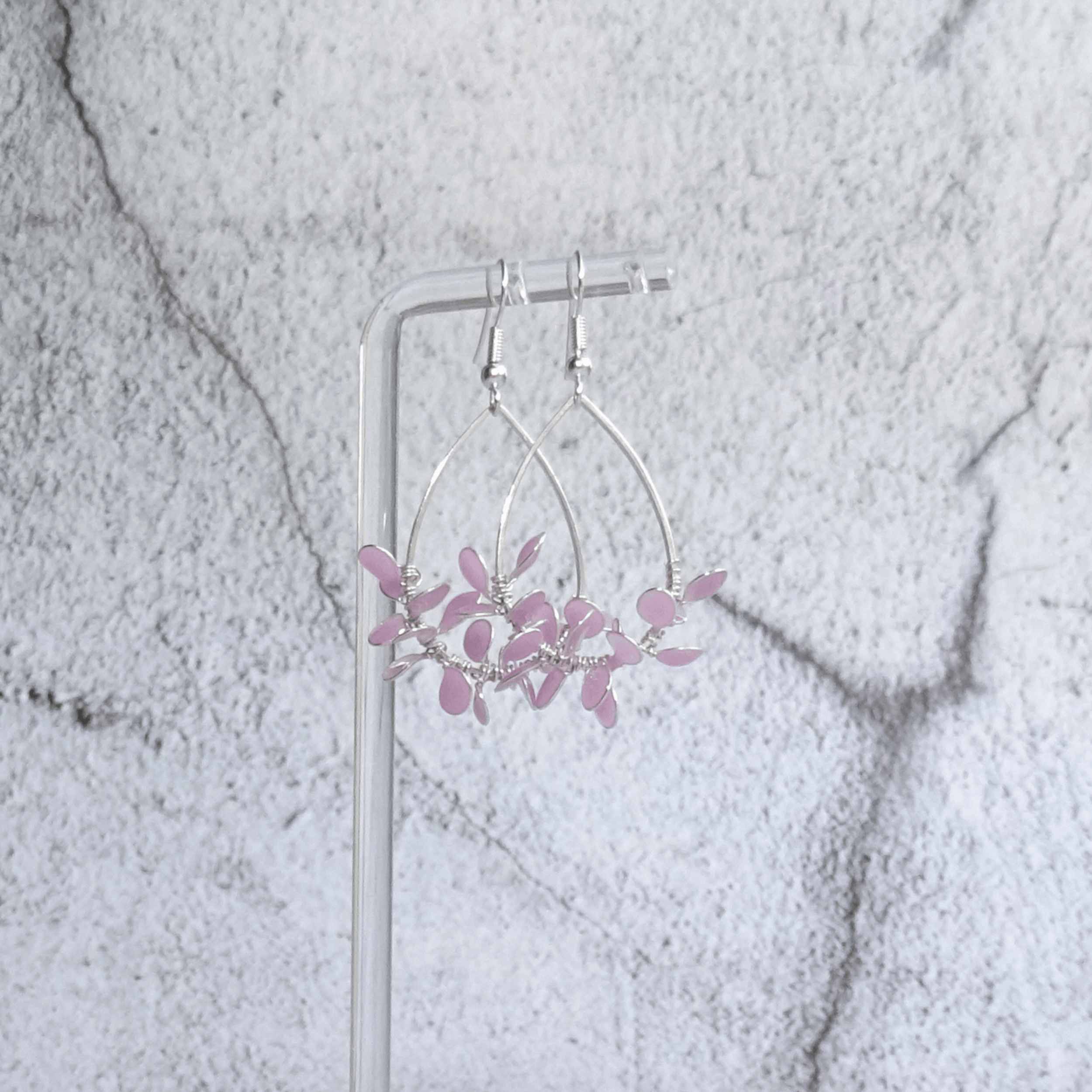 Pink Glow Petal Earrings