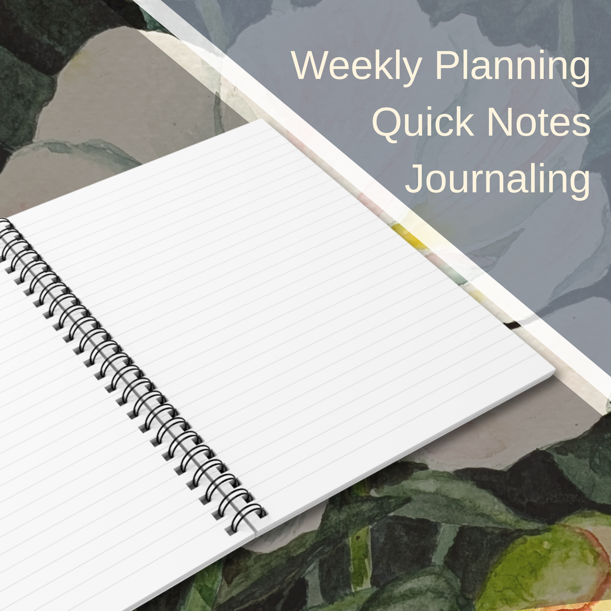Peony Watercolor Spiral Notebook