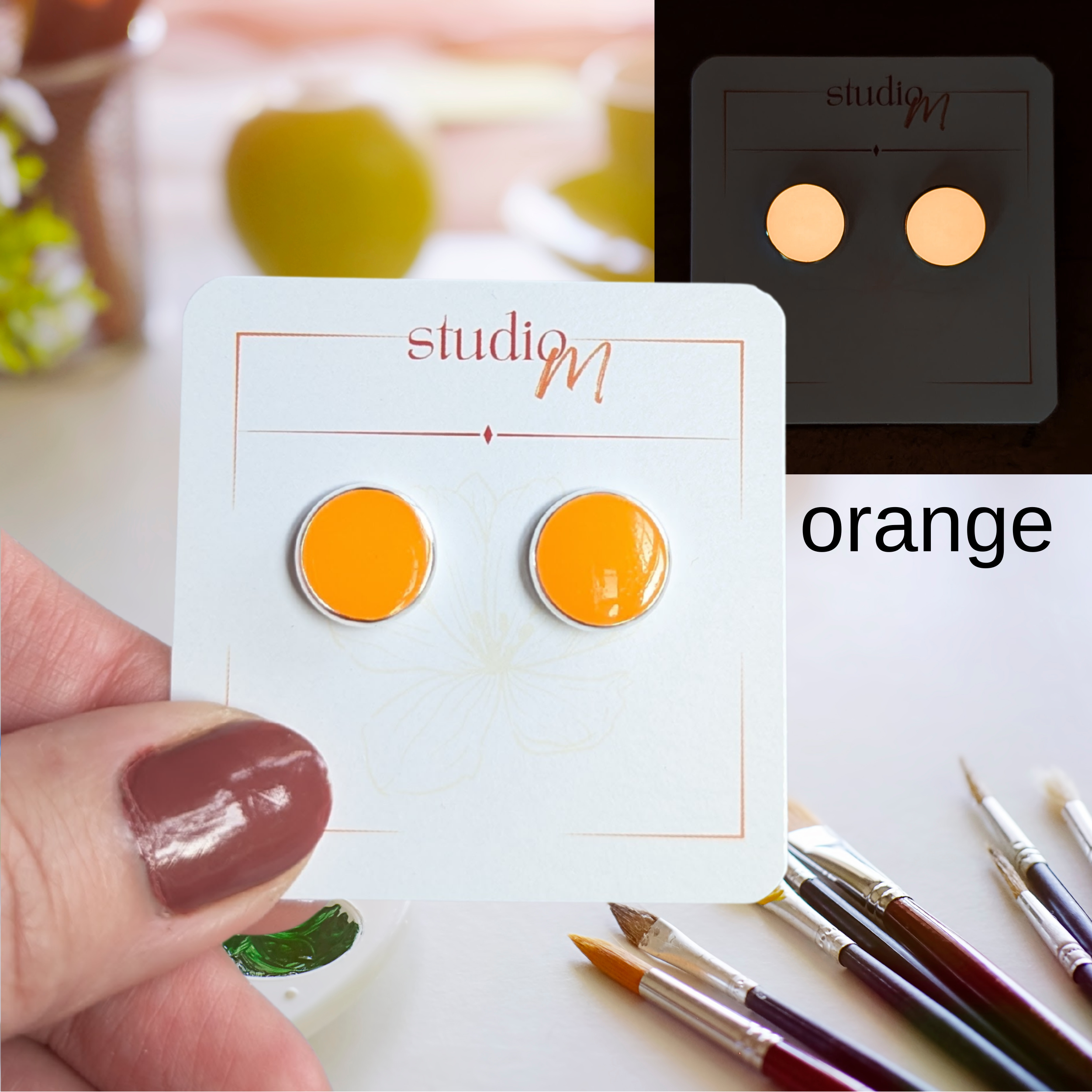 Neon Glow Studs
