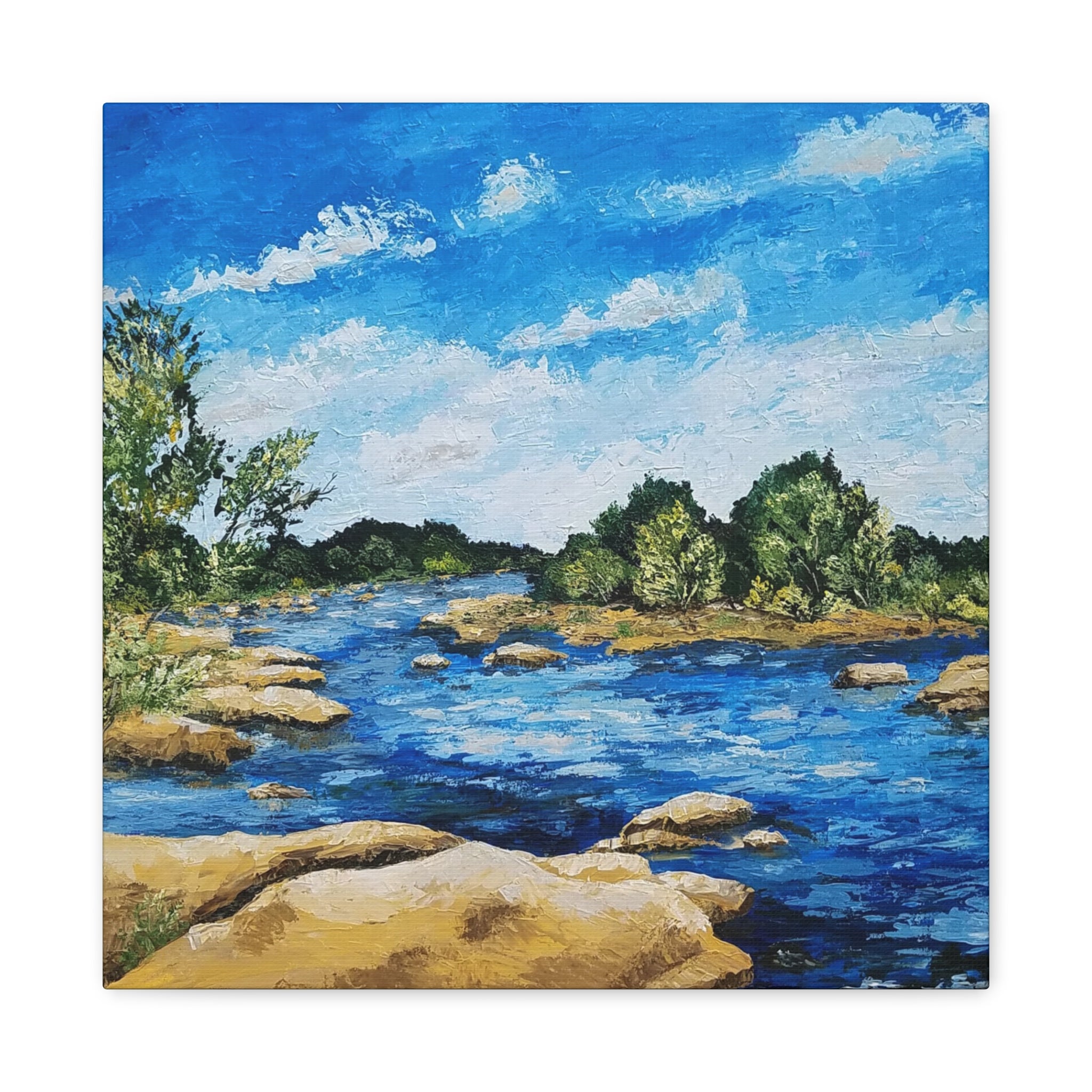 Pony Pasture on the James River | Canvas Art Print