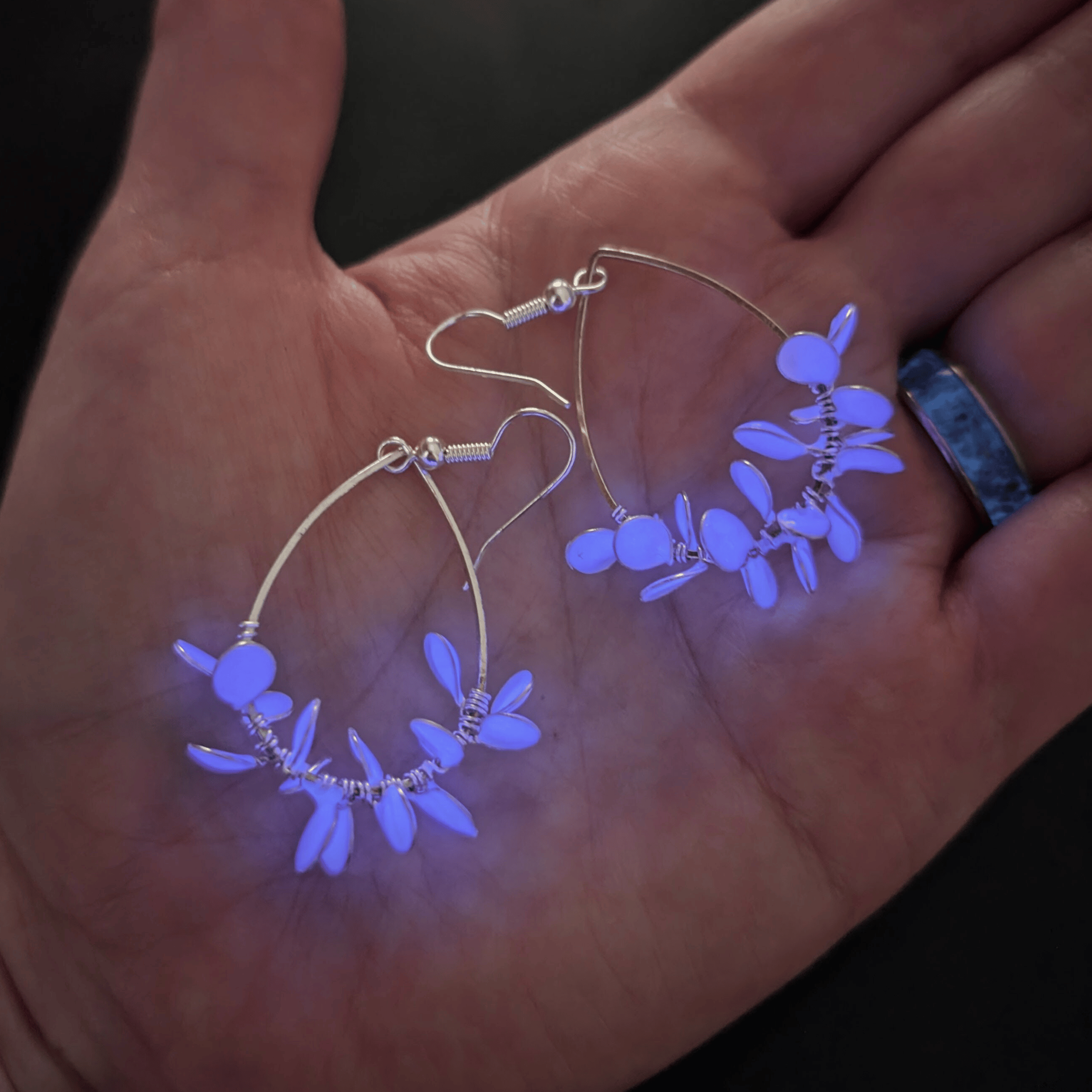 Pink Glow Petal Earrings