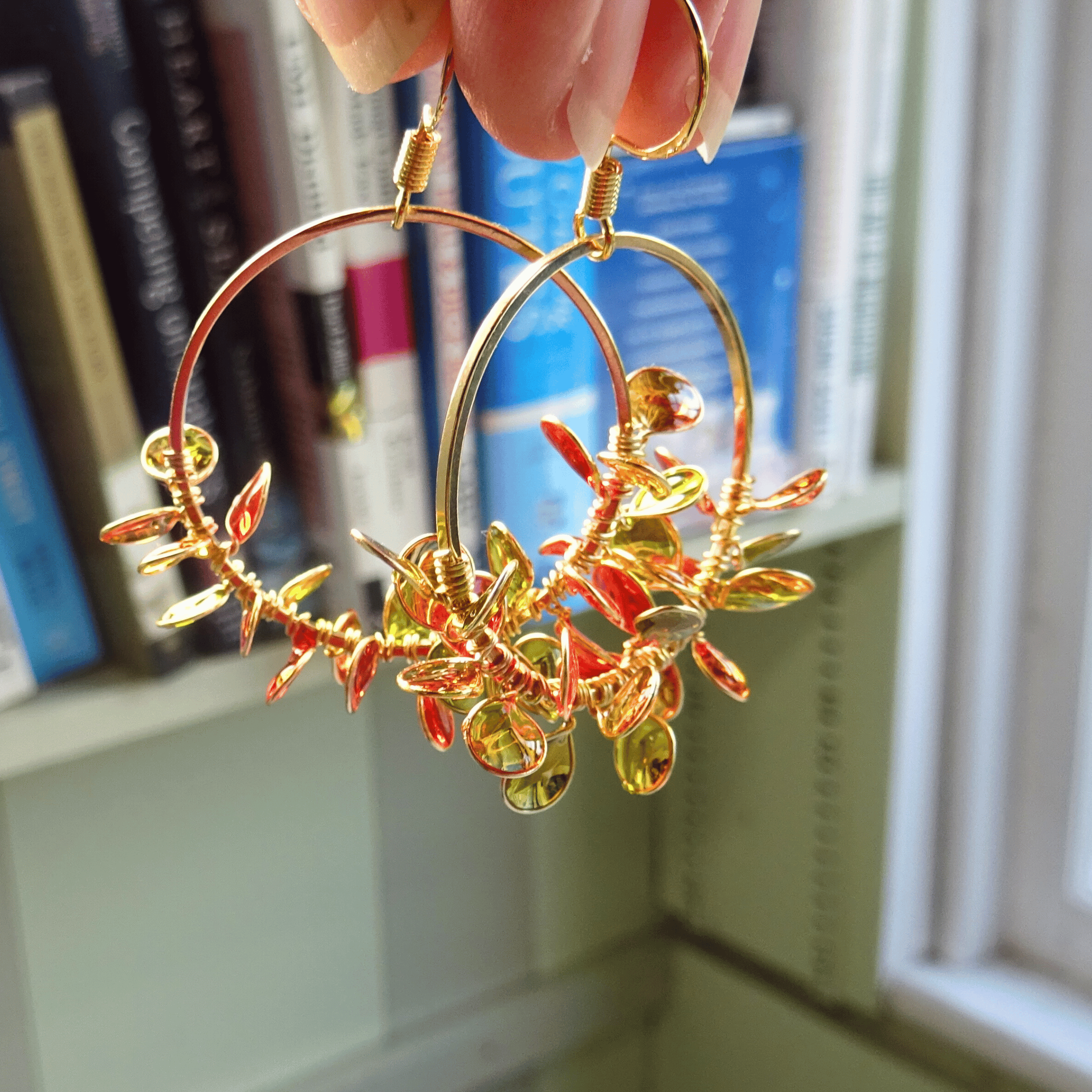 Fall wreath earrings