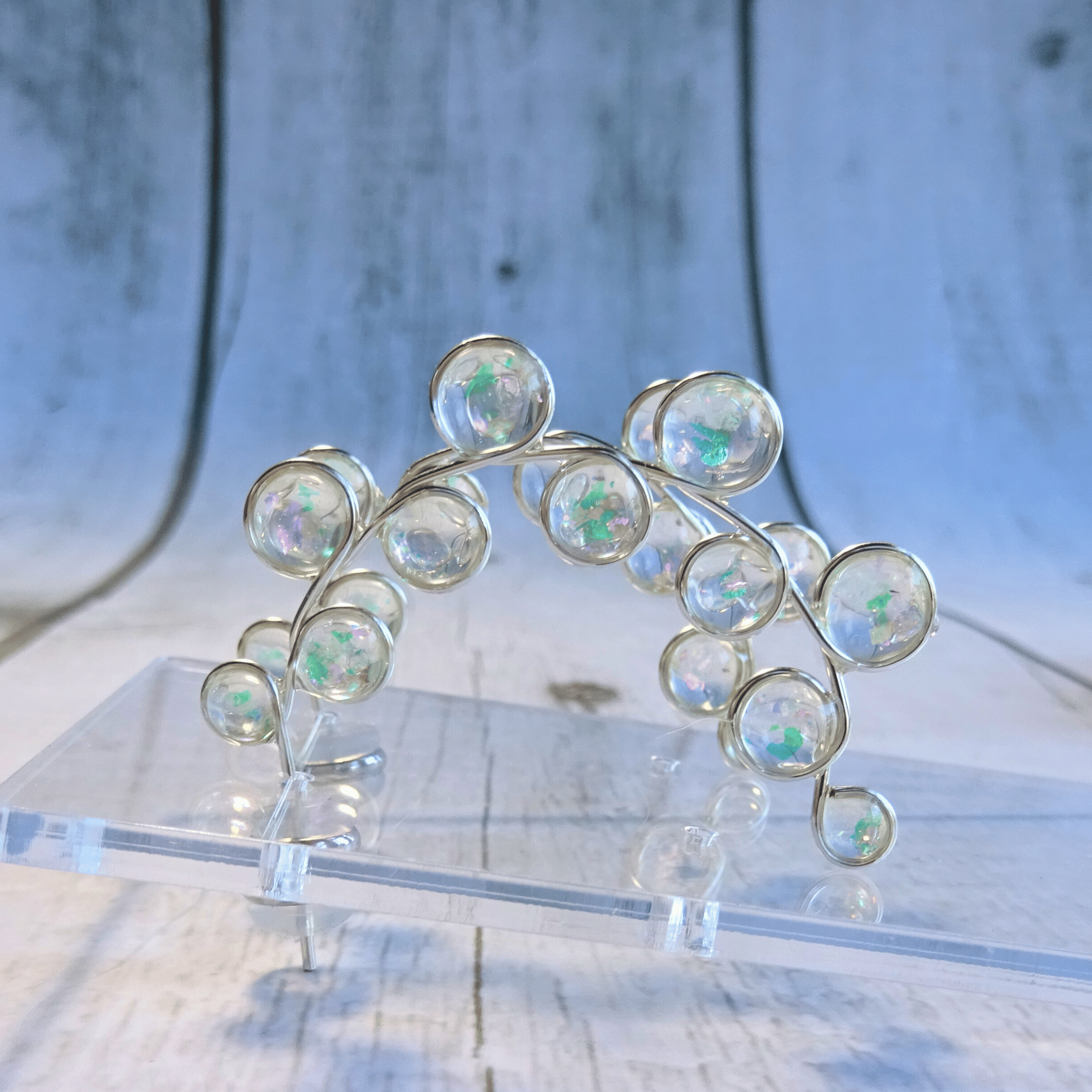 Clear Sparkle Hoop Earrings