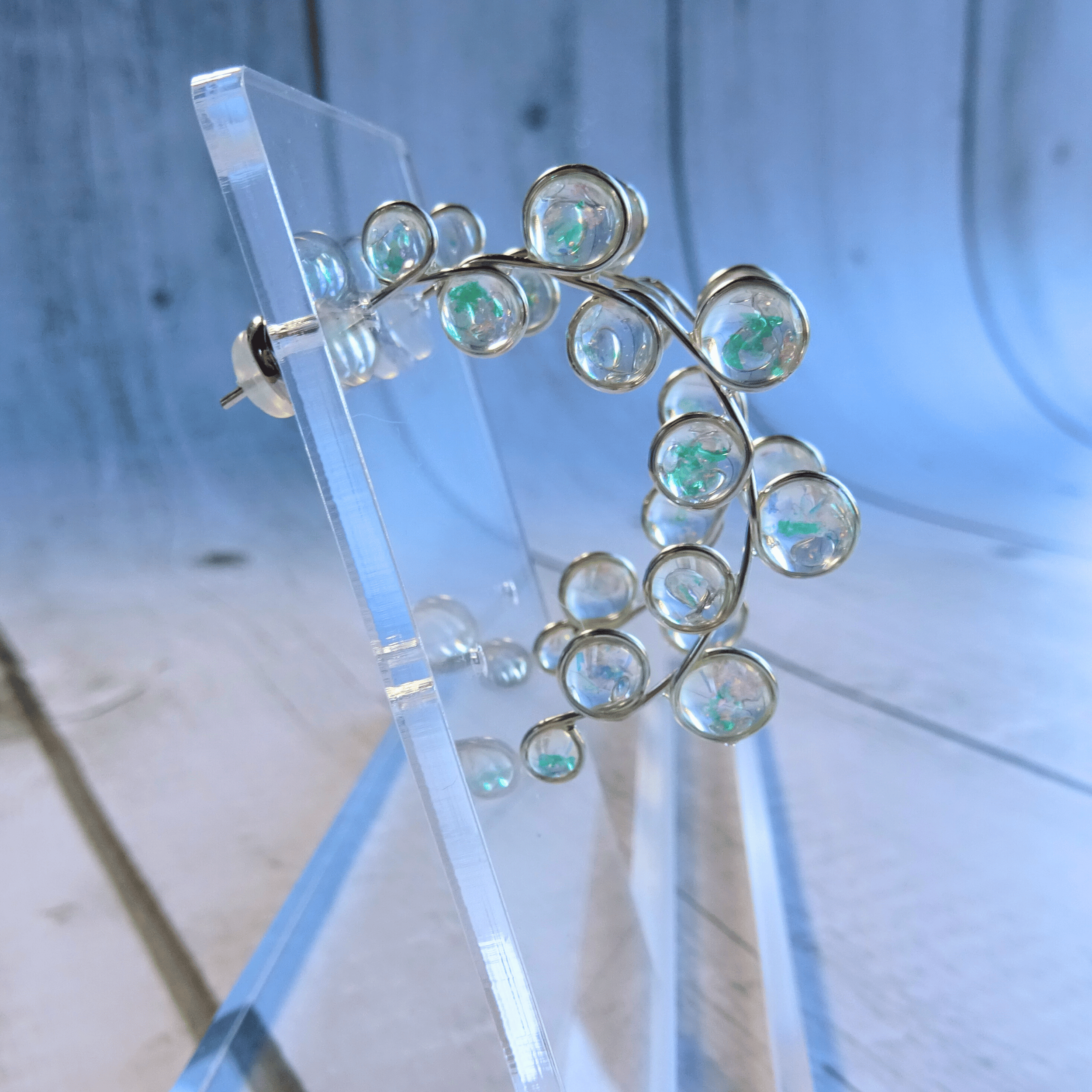 Clear Sparkle Hoop Earrings