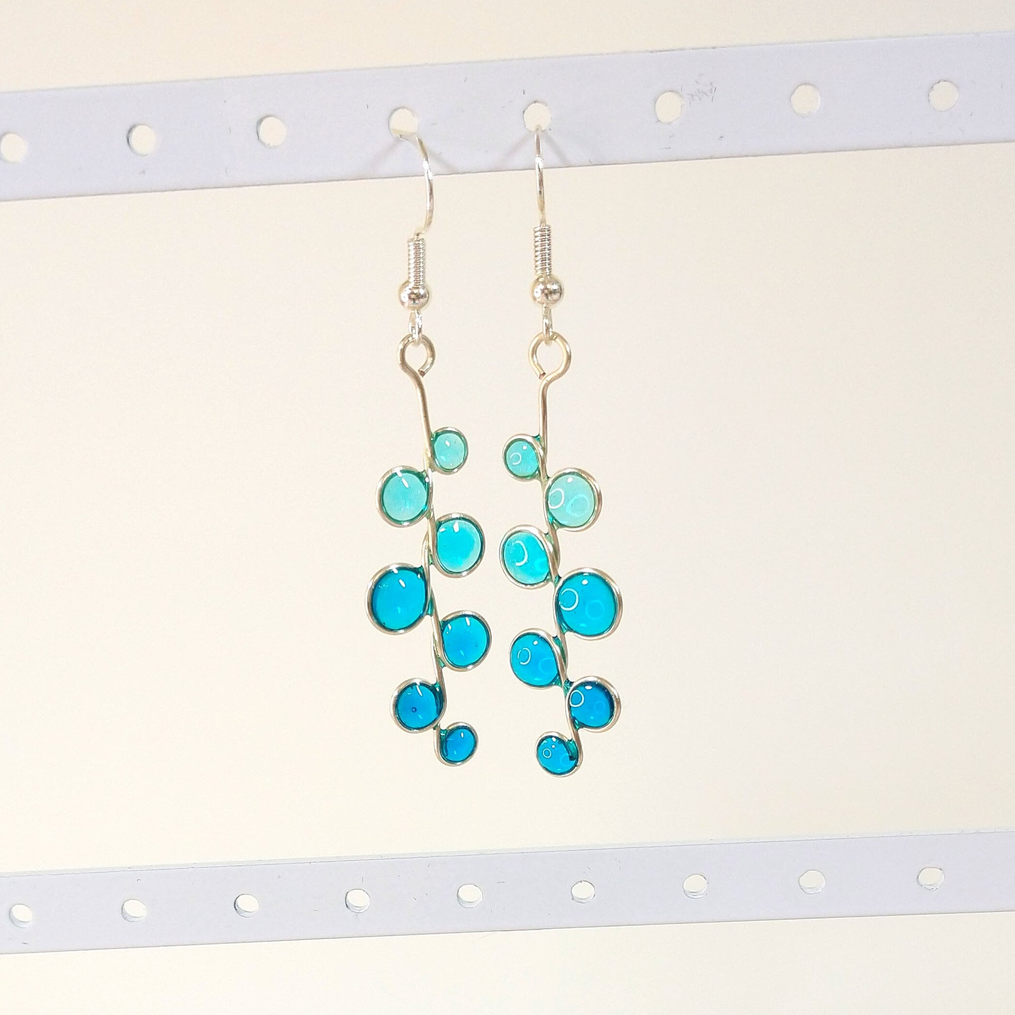 Teal Gradient Earrings