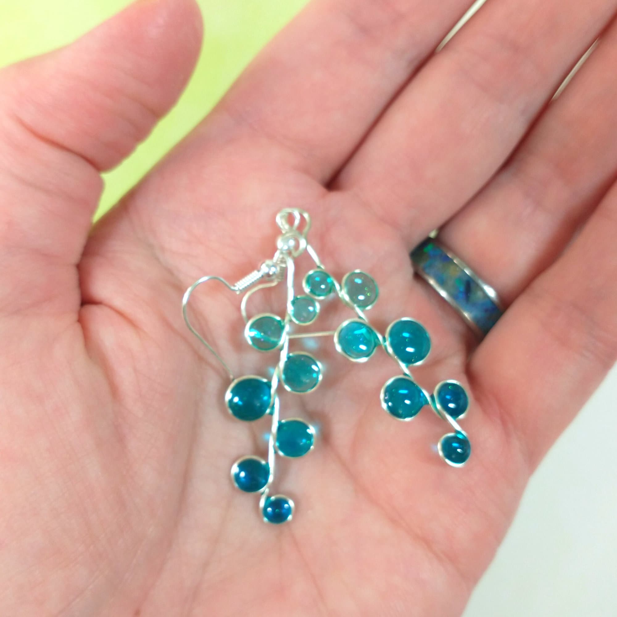 Teal Gradient Earrings