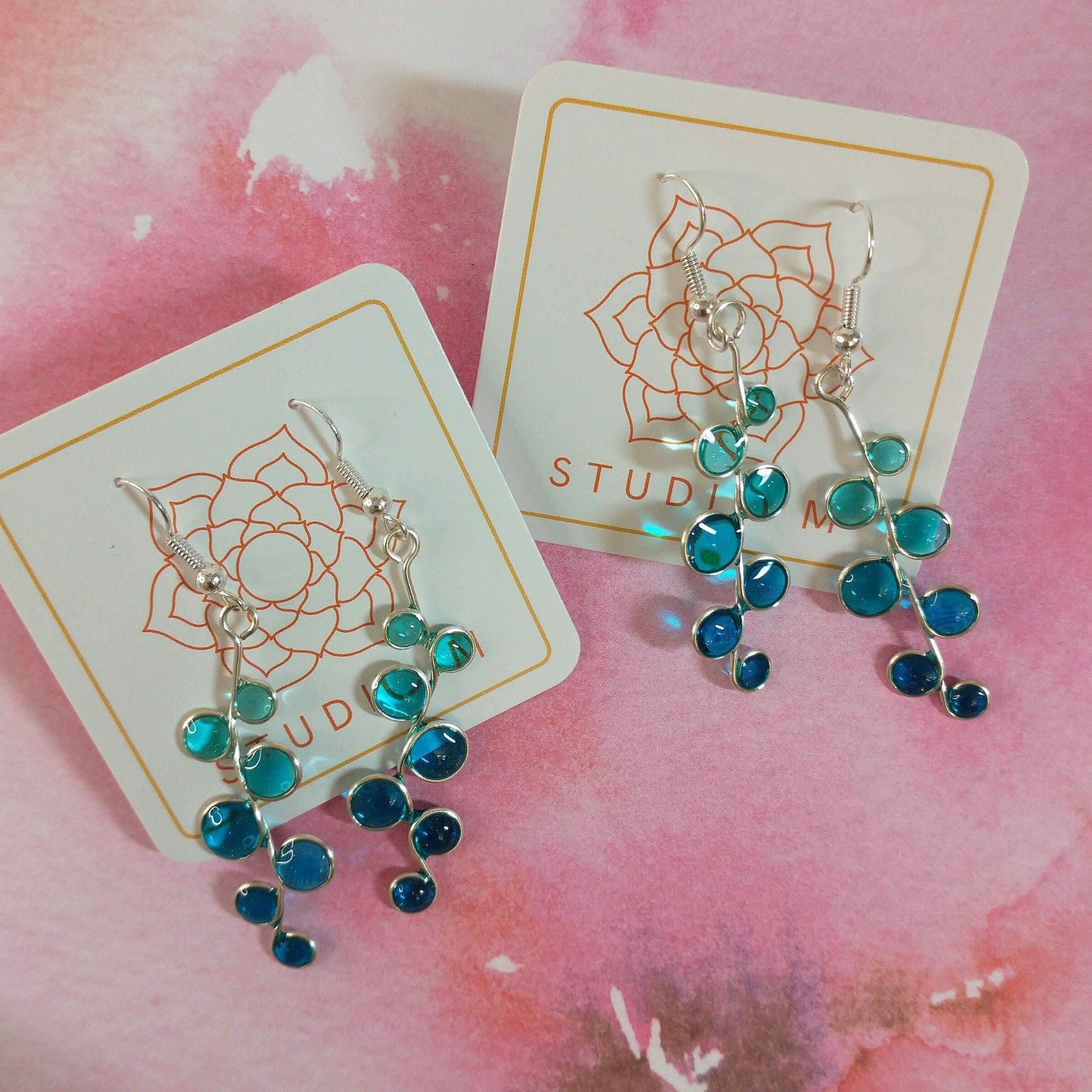 Teal Gradient Earrings