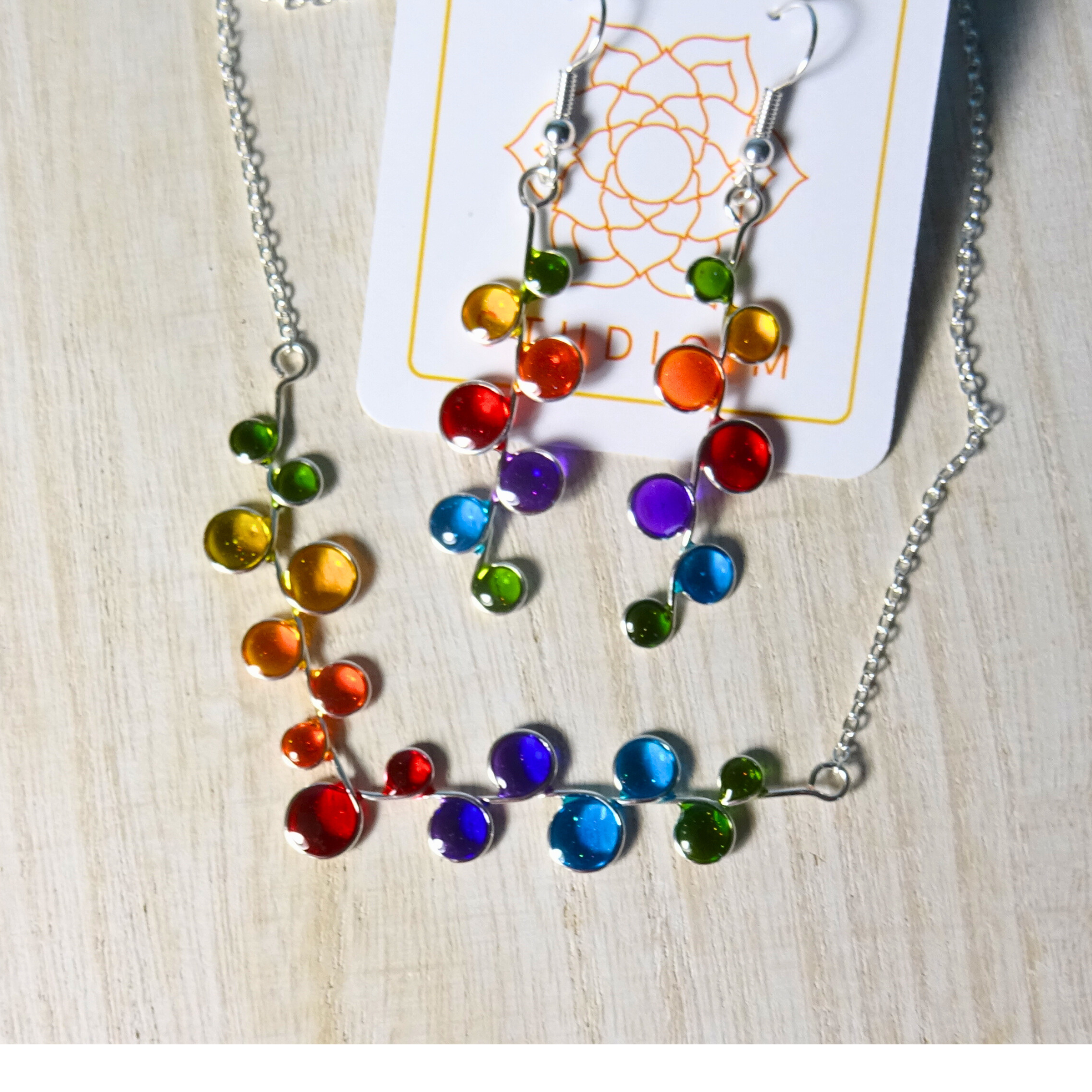 rainbow jewelry gift set