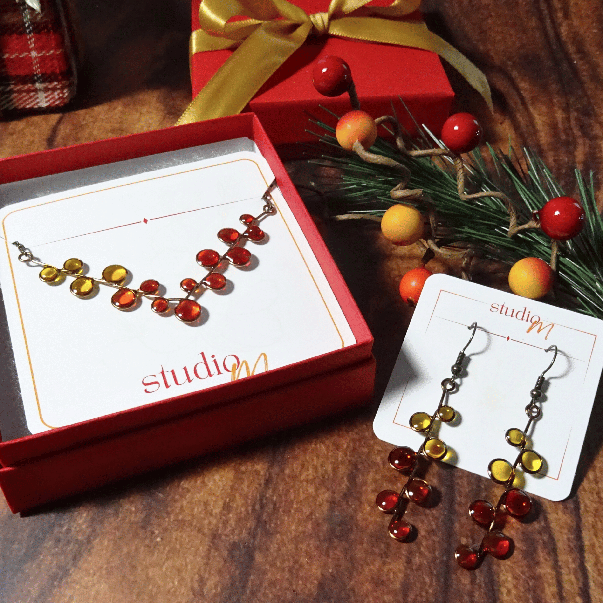 sunset resin jewelry
